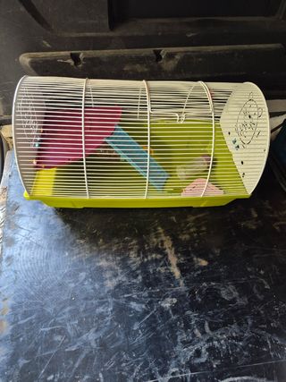 Jaula hamster - Verde y blanca