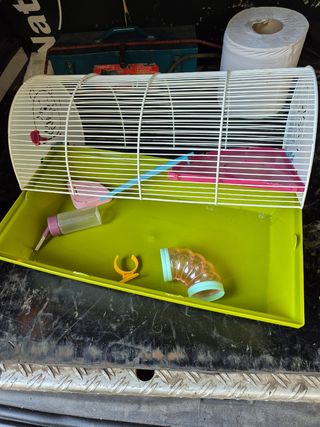 Jaula hamster - Verde y blanca