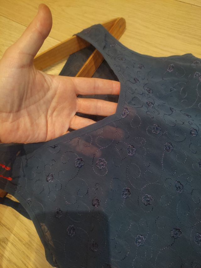 Vestido largo azul marino fiesta