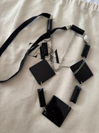 Collana Zara - nera e argento