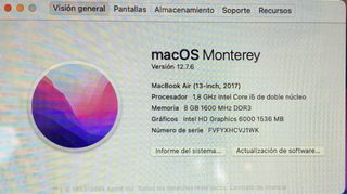 MacBook Air 13" 2017 i5 8GB - Plata