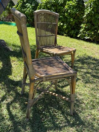 Sillas mimbre vintage x2