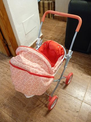 Carrito bebé juguete rosa niña