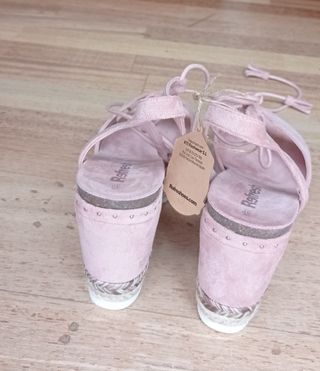 Sandalias cuña Refresh rosa - Talla 39
