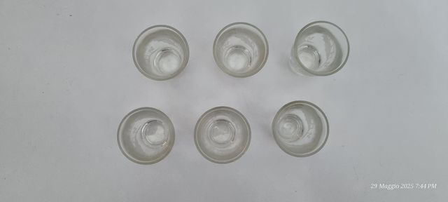 6 Bicchieri liquore Natale incisi