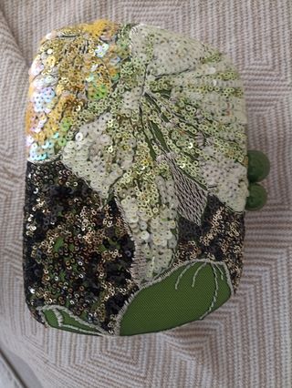 Bolso fiesta verde y multicolor