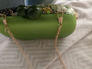 Bolso fiesta verde y multicolor