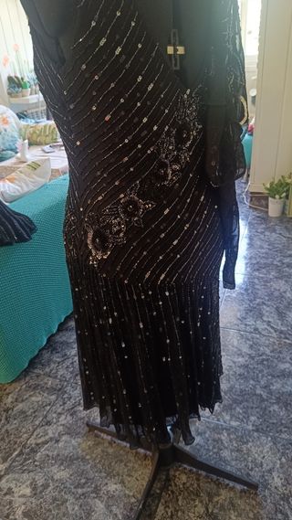 Vestido negro lentejuelas fiesta