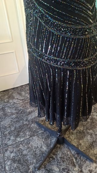 Vestido negro fiesta brillo