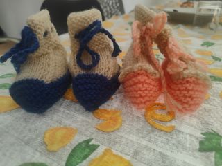 Scarpine neonato lana -