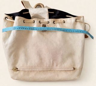 Mochila Robert Clergerie –lona y cuero, vintage