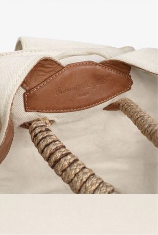 Mochila Robert Clergerie –lona y cuero, vintage