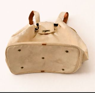 Mochila Robert Clergerie –lona y cuero, vintage