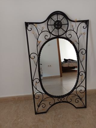 Espejo vintage metal y cristal