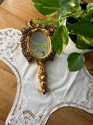 Espejo vintage dorado
