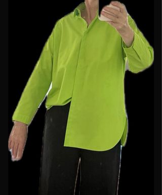 Camisa Massimo Dutti verde pistacho 