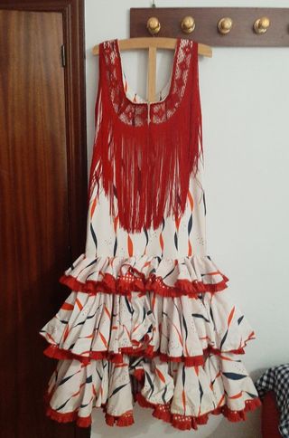 Vestido Flamenca Rojo y Blanco