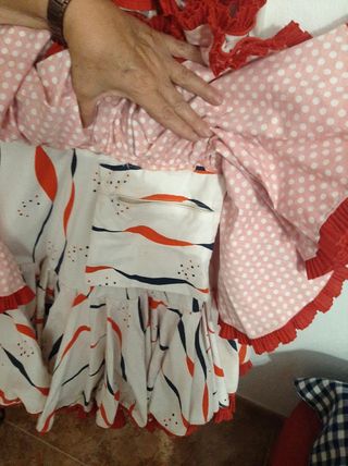 Vestido Flamenca Rojo y Blanco