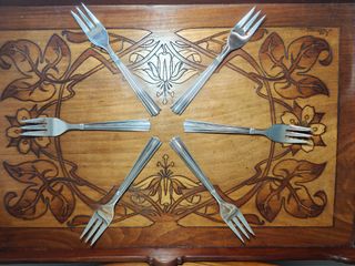 Elegante Set di 6 Forchettine da Dolce