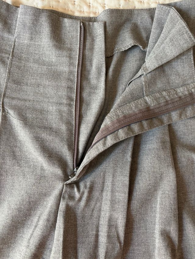 Pantaloni donna grigi vita alta