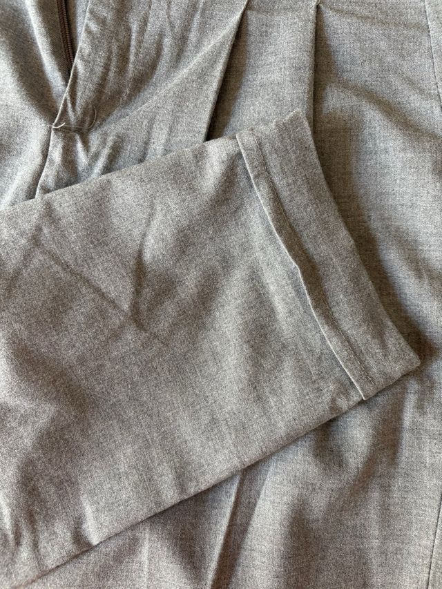 Pantaloni donna grigi vita alta