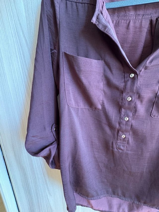 Blusa borgogna maniche 3/4