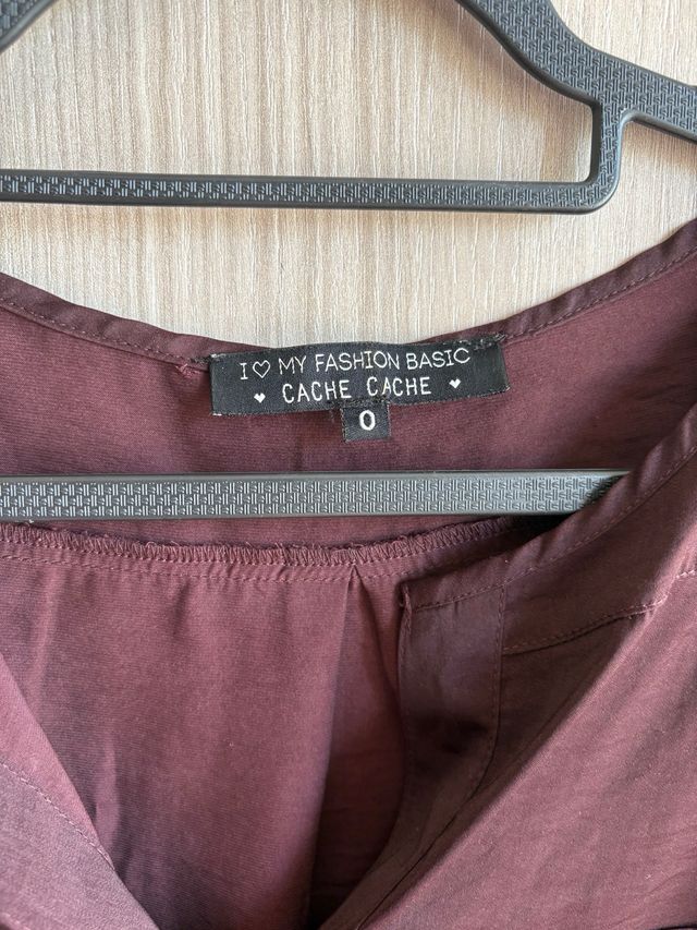 Blusa borgogna maniche 3/4