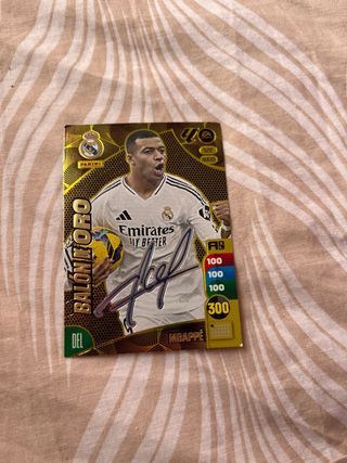 Cromo Mbappé Balón Oro Adrenalyn
