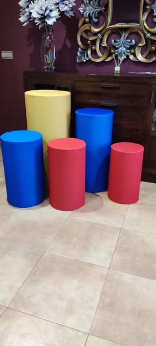 5 Cilindros Decorativos Colores