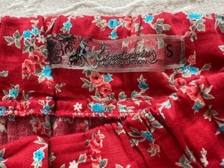 Mini Falda Roja Flores