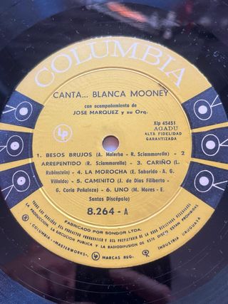LP Columbia 8264 Canta - Blanca Molney