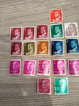 Sellos rey juan Carlos y franco 