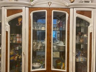 Vitrina Madera  maciza, Cristal tallado