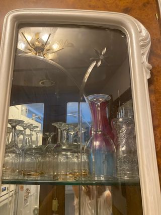 Vitrina Madera  maciza, Cristal tallado