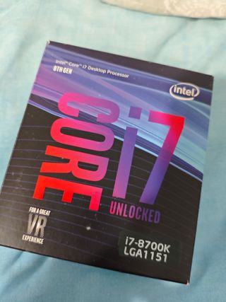 Intel i7 8700k CPU (hasta 4,7 GHz)
