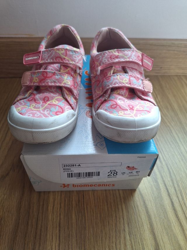 Zapatillas Biomecanics Canvas rosa 28 Lavable