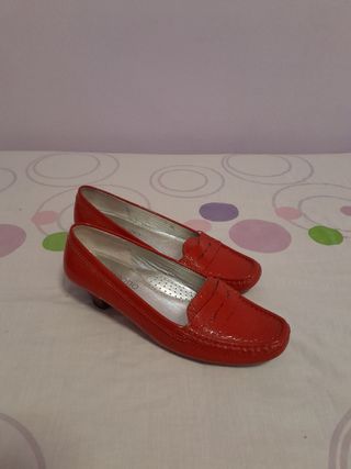 Mocasines rojos mujer -talla 38