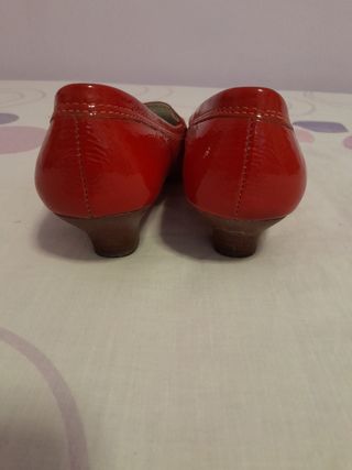 Mocasines rojos mujer -talla 38