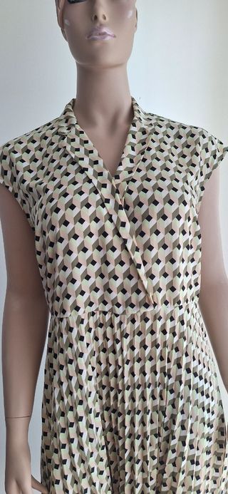 Vestido plisado estampado