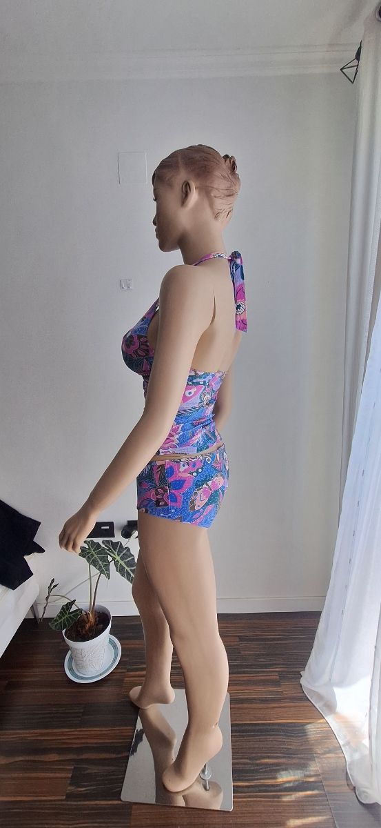 Bañador bikini dos piezas | Azul, Rosa