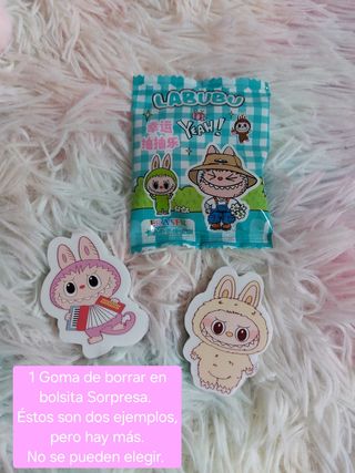 2 Labubu gomas de borrar Sorpresa