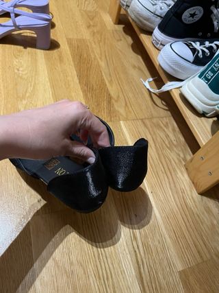 Zapatos planos negros boda -talla 38