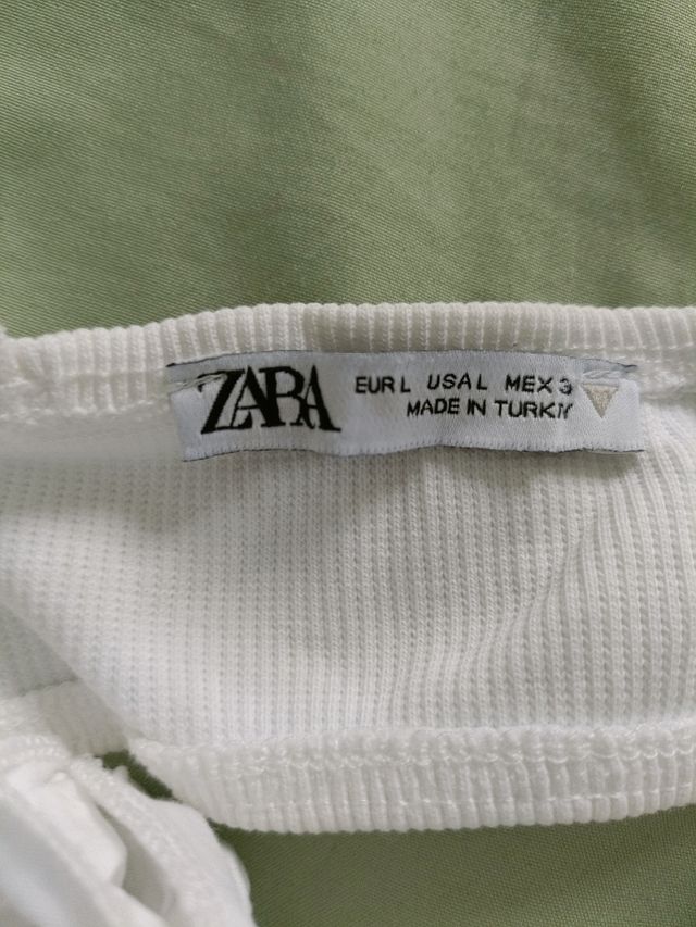 Vestido blanco tirantes-volantes