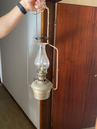 Candeeiro antigo tipo lanterna eletrificado