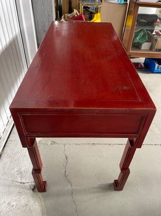 Escritorio lacado antiguo restaurado