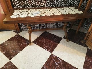 Mesa extensible madera marrón