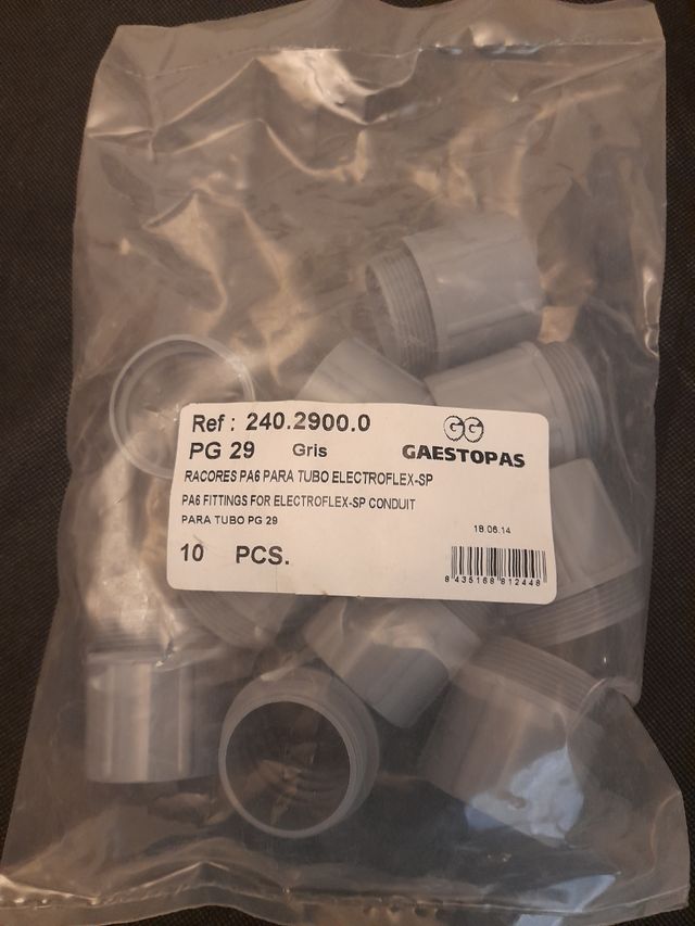 10 Raccordi Tubo Elettrico 4mm PG29 Nuovi.
