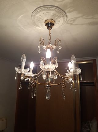 Lampara de cristal de roca