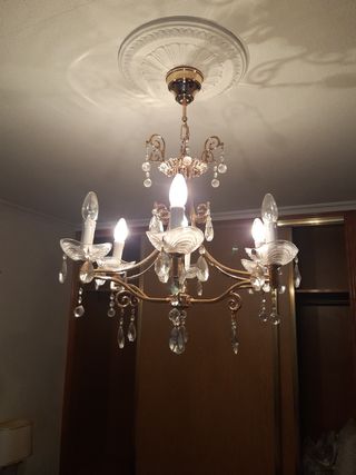 Lampara de cristal de roca