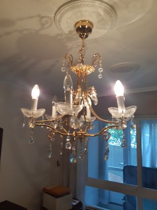 Lampara de cristal de roca